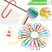Graffette Documenti Colorate Jumbo 40/80 Pz 50mm Multicolore per Ufficio Scuola 40 Pz Graffette