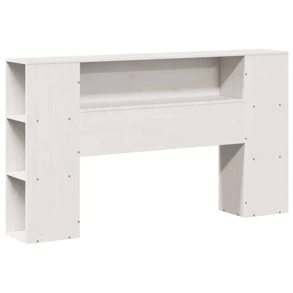 Letto Libreria senza Materasso Bianco 150x200 cm Legno di Pino 3322829