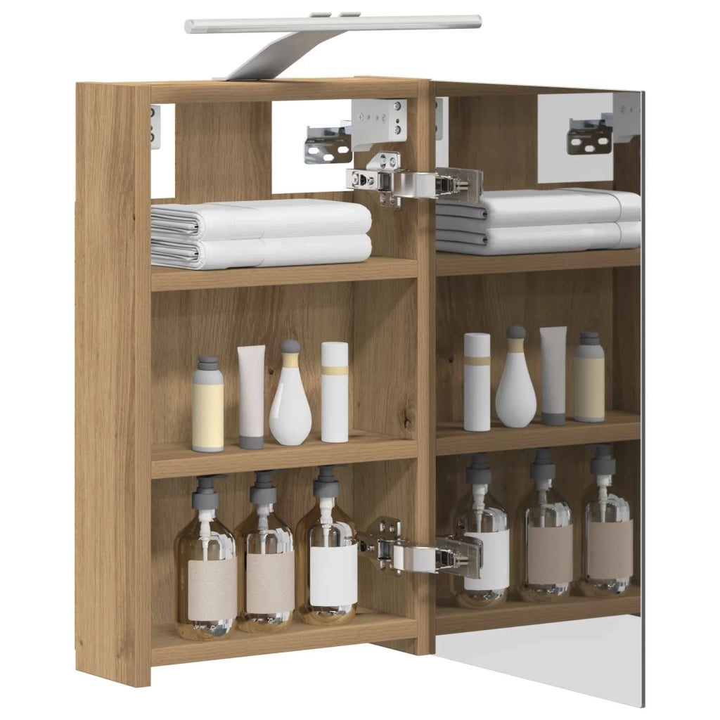 Mobiletto per specchio da bagno con porta Rovere Artigianale 889022