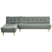 Divano letto angolare modulare 4 posti Chaise Longue reclinabile Verde versione destra