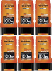 L'OREAL PARIS 6 CONFEZIONI MEN EXPERT GEL PER DOCCIA DA 300 ML HYDRA ENERGY CON TAURINA