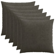 Federa 6 pcs HEERLEN Antracite 65 x 65 cm corduroy 912946