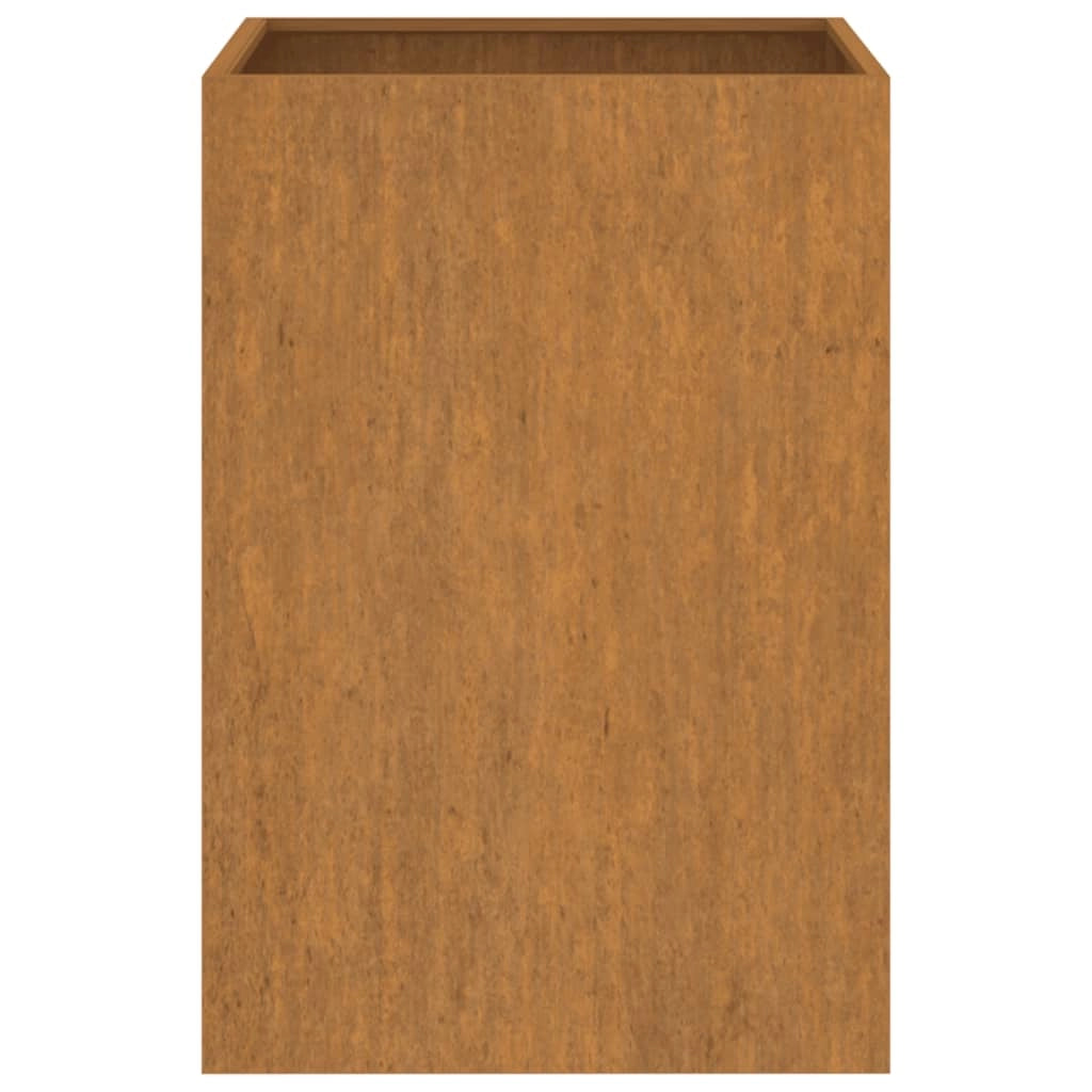 Fioriera rialzata per piante fiori terrazza giardino 42 x 38 x 75 cm acciaio corten marrone 02_0037599