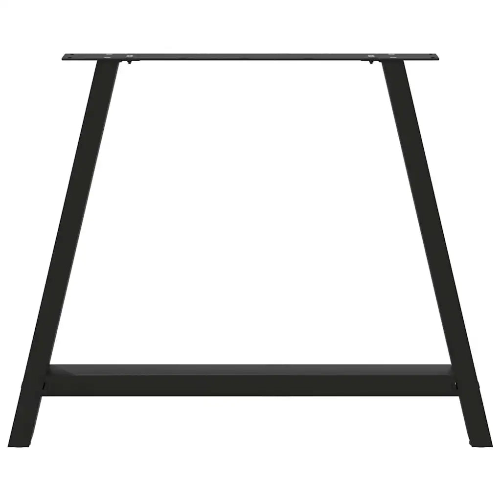 vidaXL Gambe per tavolo da pranzo a forma di A 2 pz nere 90x(72-73) cm in acciaio