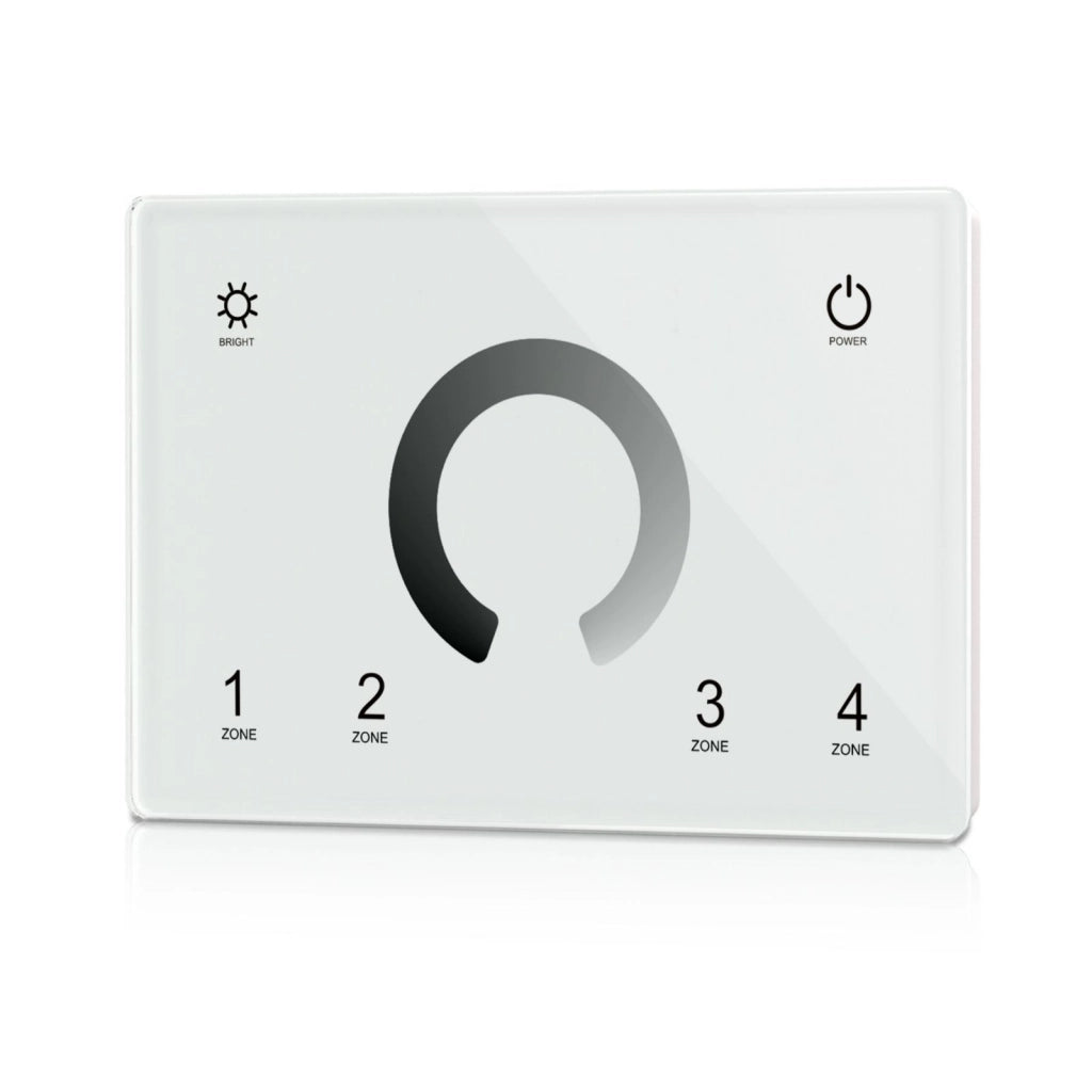 Pannello Touch DMX512 T11 da Parete, 4 Zone Mono Colore, RF 2.4GHz