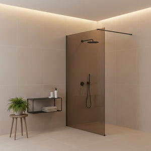 Parete Doccia Rea Flexi Brown / Titan 80