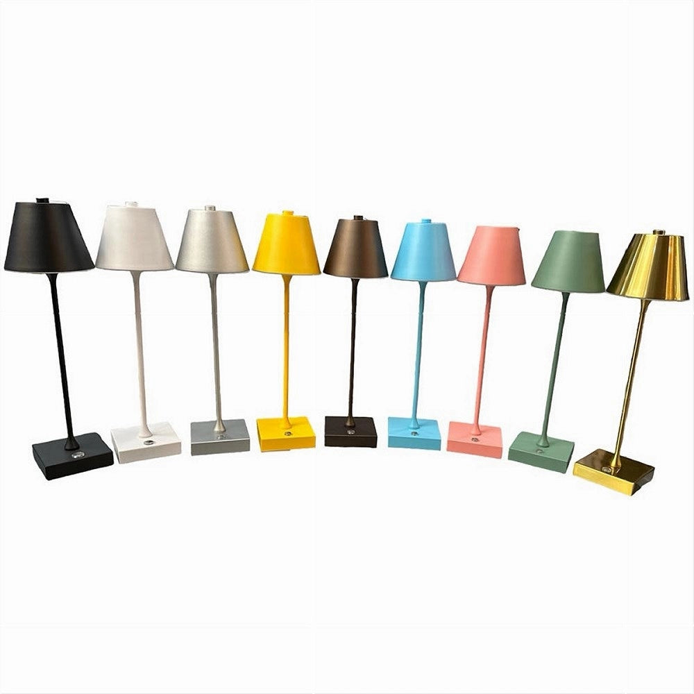Trade Shop - Lampada Tavolo Ricaricabile Usb 10 Watt 3 Colorazione Di Luce Vari Colori D27-3c -