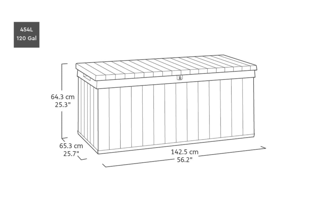 Cassapanca outdoor Montmagny, Baule da giardino, Contenitore da esterno, Panchina contenitore da esterno, 143x65 h64 cm, Verde