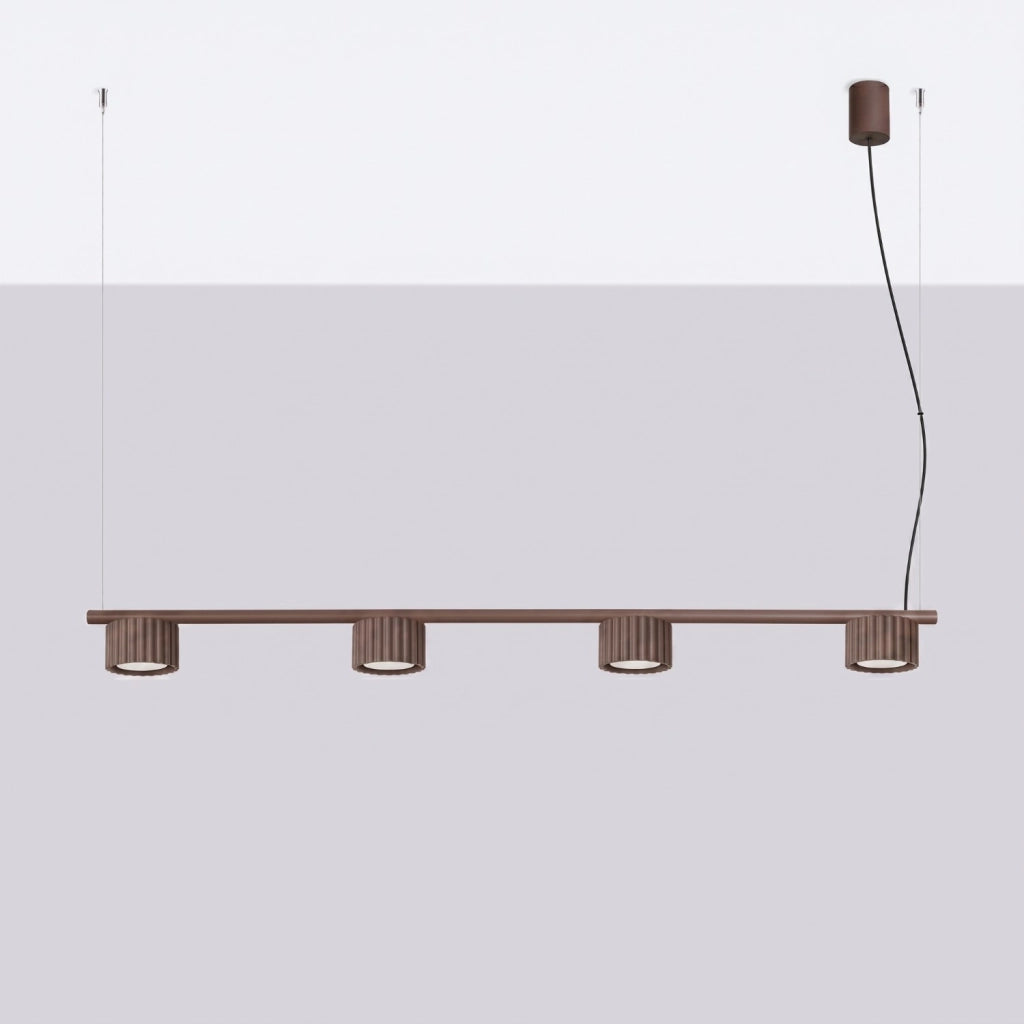 Lampadario AURA 4 marrone Gx53
