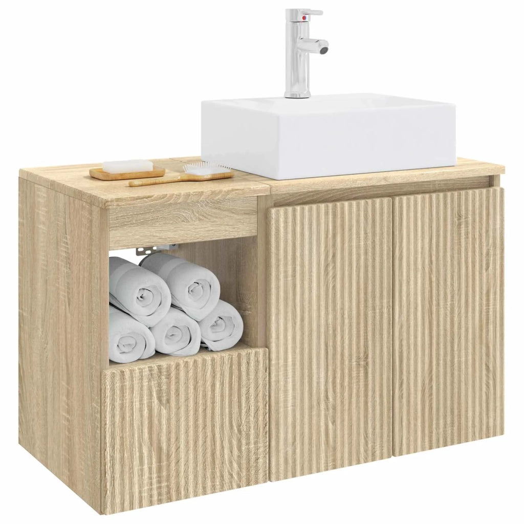 Set di mobili per il bagno 2 pz Rovere Sonoma 3404056