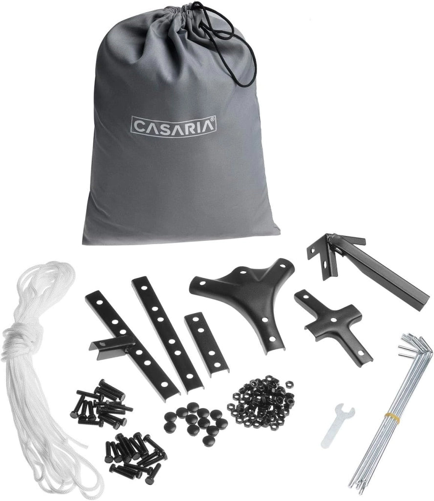 Gazebo EldaPadiglione 3x4m in Metallo Resistente Idrorepellente con Pannelli Laterali Tendone da Giardino Feste