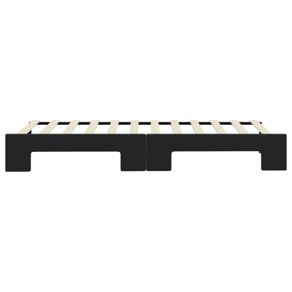 Divano Letto con Letto Estraibile Nero 80x200 cm in Velluto 3196688