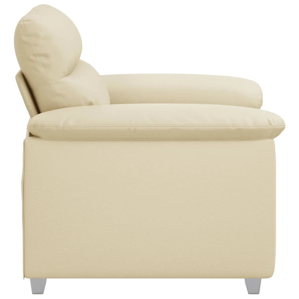 Poltrona Crema 100x81x84 cm in Similpelle 4105327