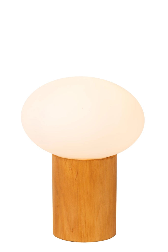 Lampada da tavolo BIRTLE 1xE27 legno vetro Lucide