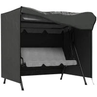 Telo di Copertura per Dondolo da Giardino in Tessuto Oxford, 177 x 114 x 152 cm, Grigio Scuro
