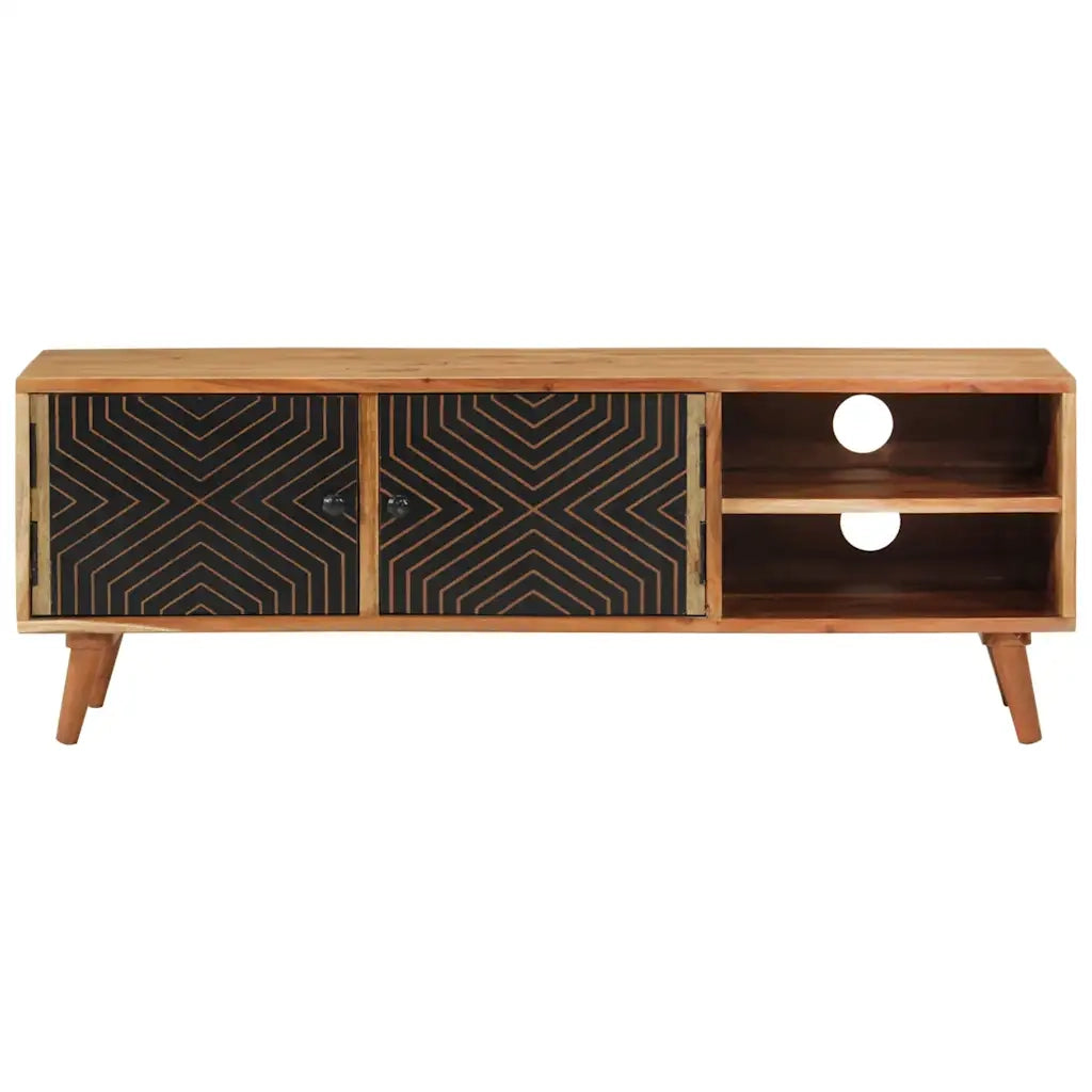 Mobile Porta TV 112x30x40 cm in Legno Massello di Acacia