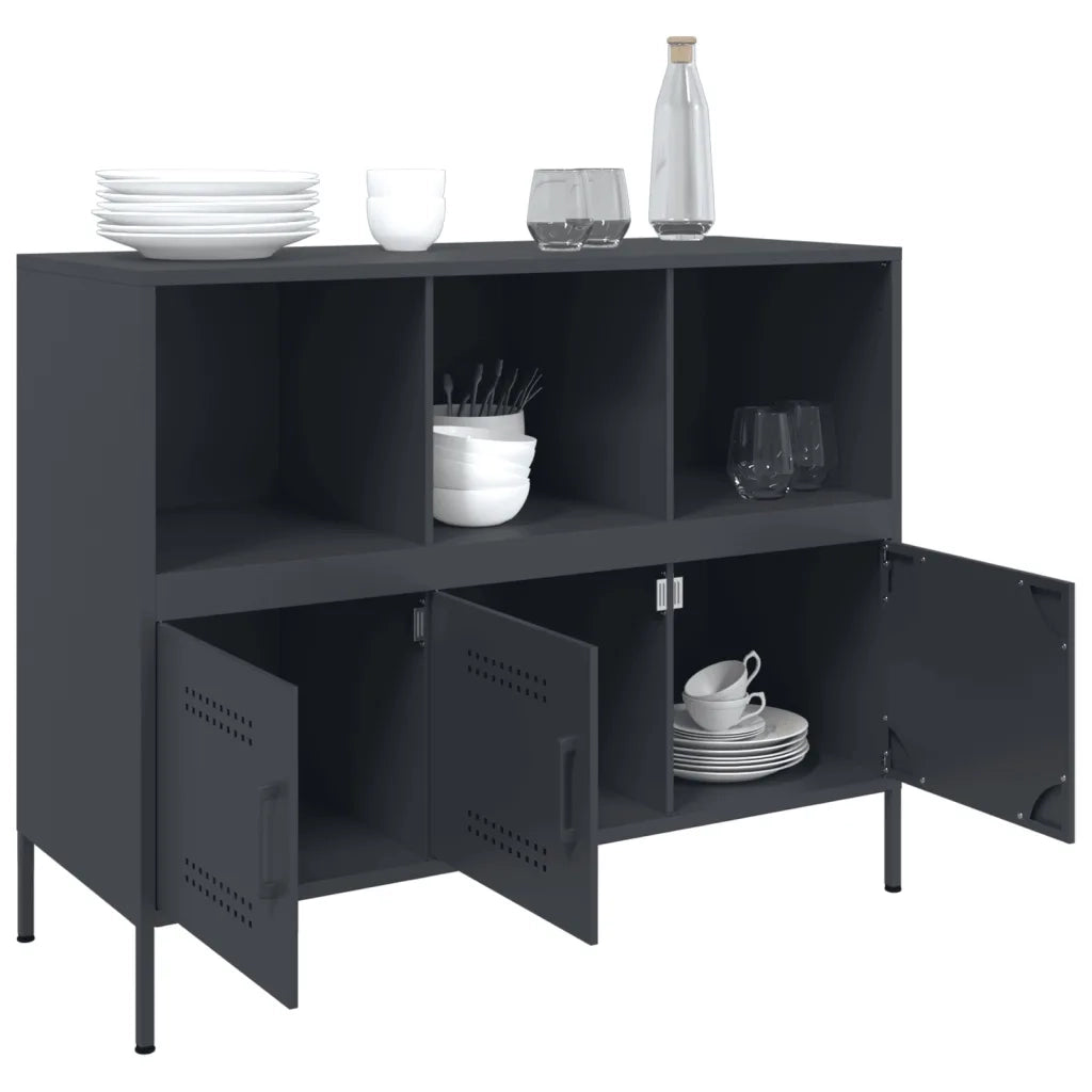 Credenza Antracite 100,5x39x79 cm in Acciaio 843092