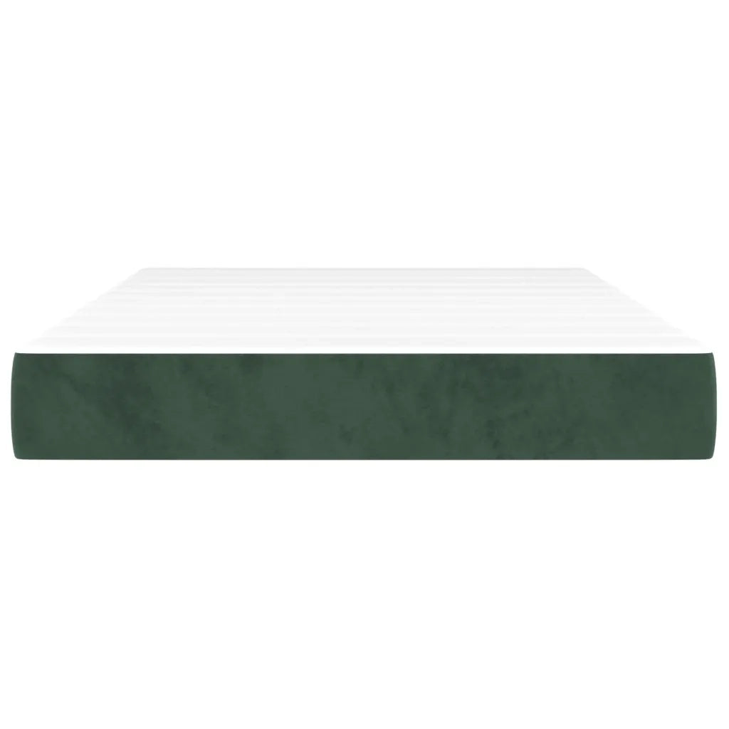 Materasso a Molle-Materasso per letto Verde Scuro 120x200x20 cm in Velluto