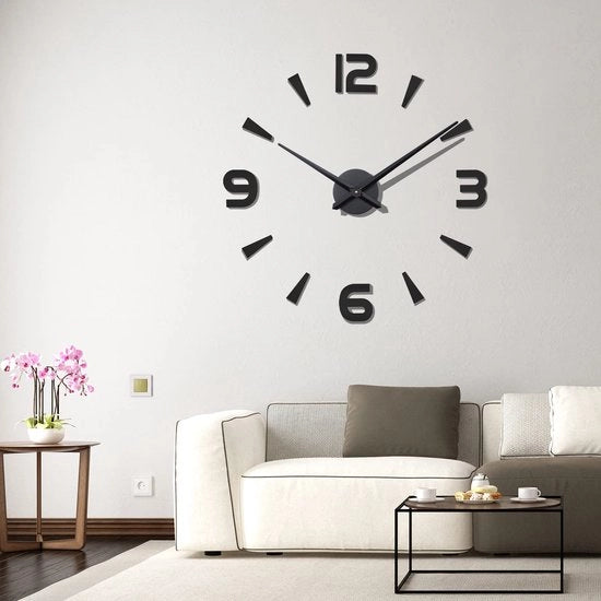 Orologio da Parete 3D senza Cornice con Numeri Romani - Adesivi per Specchi Moderni per Ufficio e Salotto