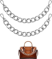 Tas Verlengketting 31cm in Alluminio per Borse a Tracolla, Riem di Sostituzione per Portafoglio e Borse a Spalla (Argento)