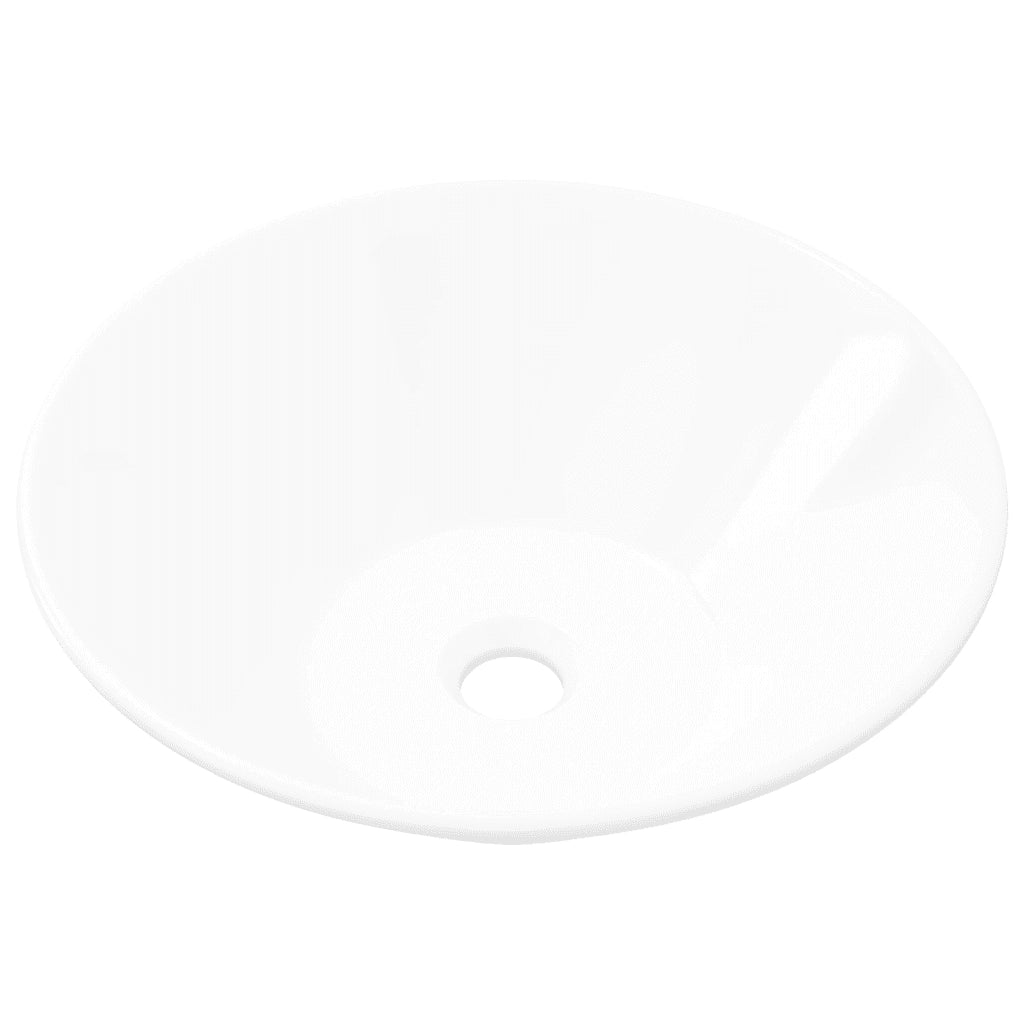 Lavello da Bagno in Ceramica Porcellana Bacino Bianco 140706