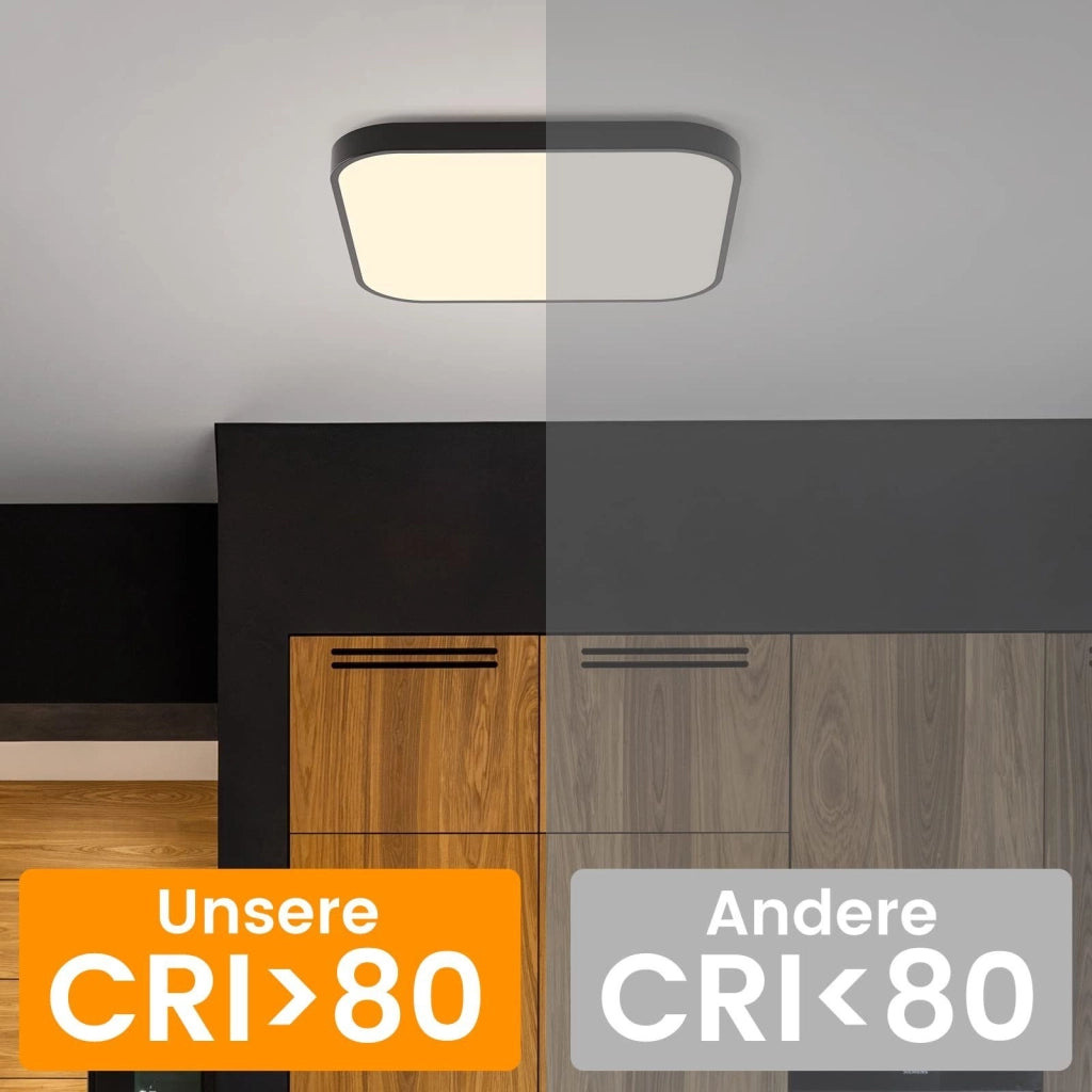 ZMH Lampada da soffitto plafoniera LED quadrata piatta 27cm 19W per camera letto corridoio