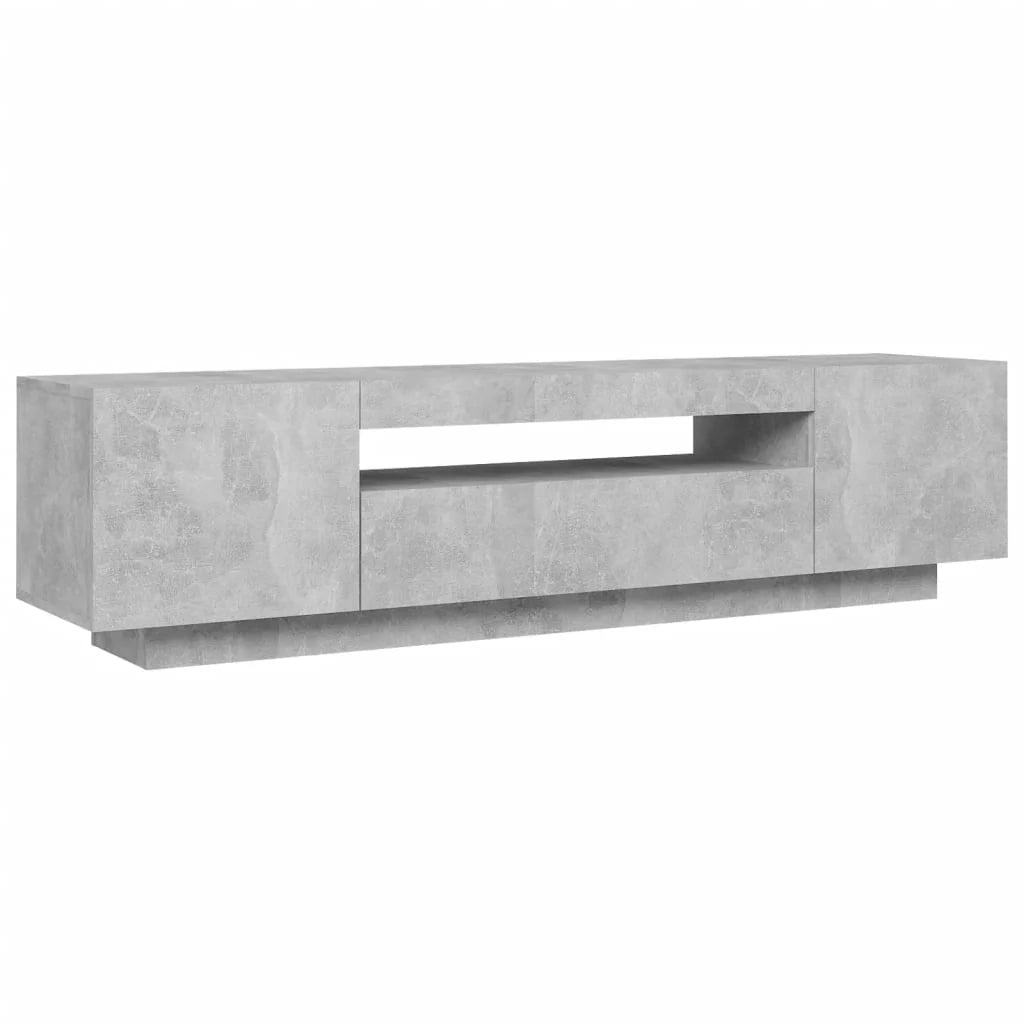 Mobile TV multimediale scaffale TV credenza mobile TV sala da pranzo soggiorno camera da letto con luci LED 160 x 35 x 40 cm grigio 02_0026537