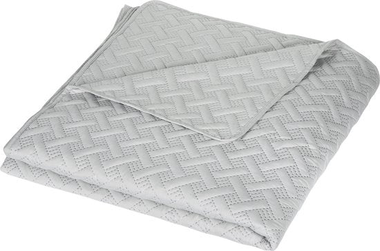 Bedsprei di alta qualità in poliestere - coperta per letto/decorazione per letto/lenzuolo per salotto - grigio chiaro - 220x240cm