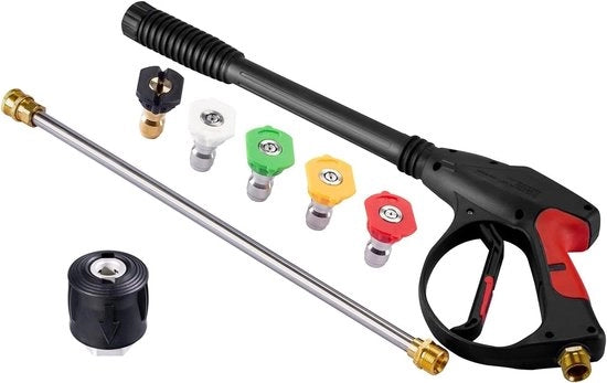 Kit di accessori per pulitore ad alta pressione Inovra Plus per M22 14MM & Karcher Connect Release K2 K3 K4 K5 K6 K7 - Con estensione di maniglia e Dirt Lance - Bocchetta di pulizia regolabile - 4000 PSI