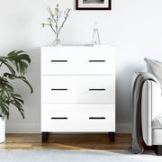Credenza-Buffet-Armadio da cucina 69,5x34x90 cm in Legno Multistrato Bianco Lucido 640168