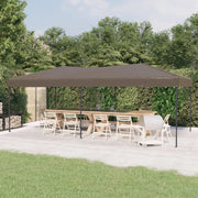 Tenda per Feste Pieghevole-Tenda Gazebo Tortora 3x6 m