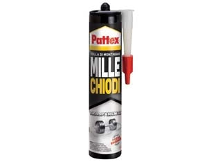 PATTEX MILLECHIODI TRASPARENTE IN CARTUCCIA PER INTERNI- - gr.310 - 2 pezzi HENKEL