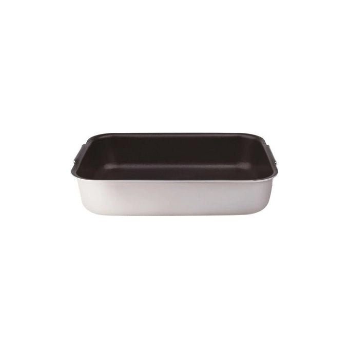Baldassare Agnelli ALSA150S35 Platinum Rostiera Rettangolare Antiaderente Alluminio 3mm 35x26 cm colore Silver e Nero
