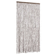 Tenda Antimosche Tortora e Bianca 100x230 cm in Ciniglia CFW7200402