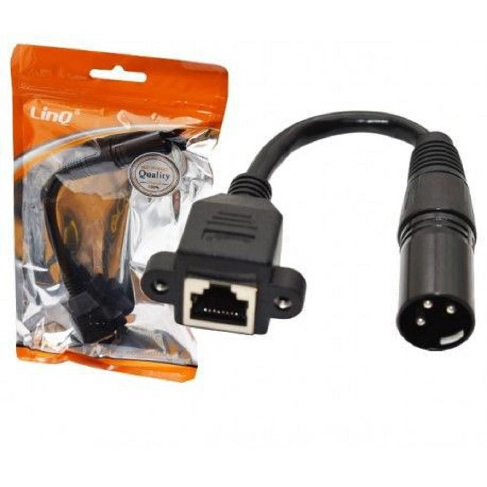 Trade Shop - Cavo Adattatore Audio Da Xlr Maschio A Rj45 Femmina Connettore Rete 15cm Kl-9234 -