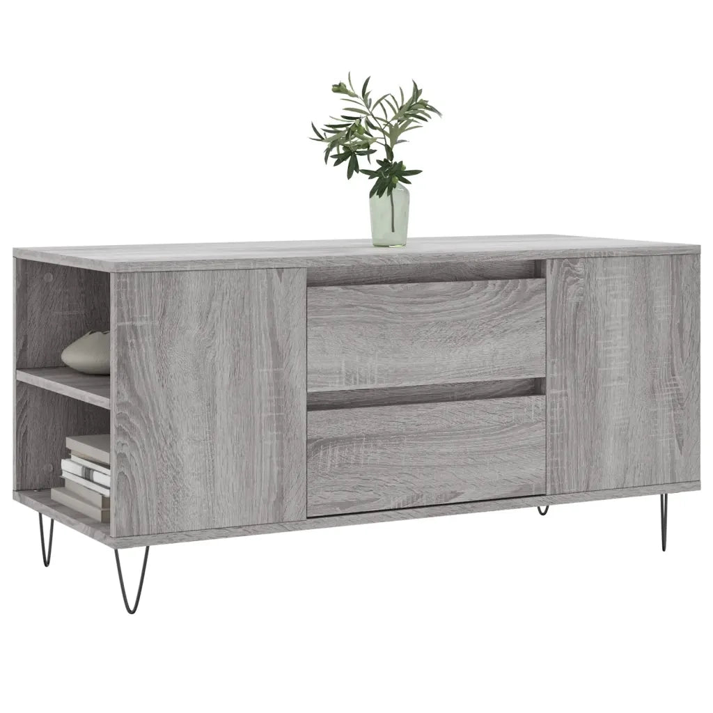 Tavolino Salotto Grigio Sonoma 102x44,5x50 cm Legno Multistrato 831002