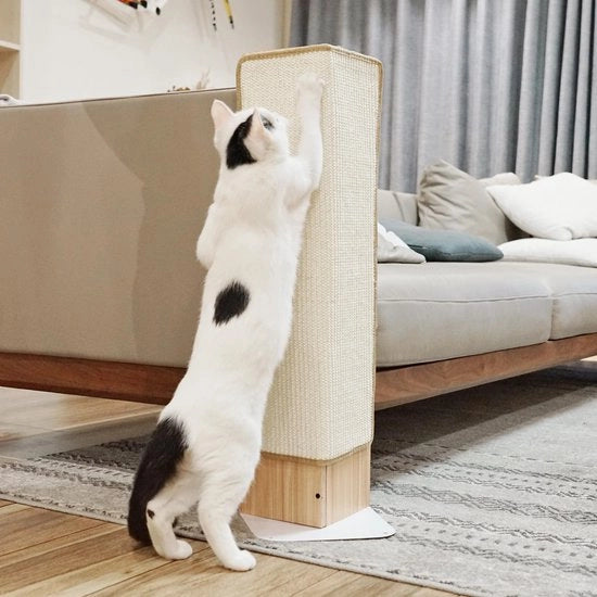 Krabbastro per gatti, palo di angolo in sisal, krabbastro per interni, da attaccare al muro, protezione per mobili con gatto, verde menta (dimensione grande)