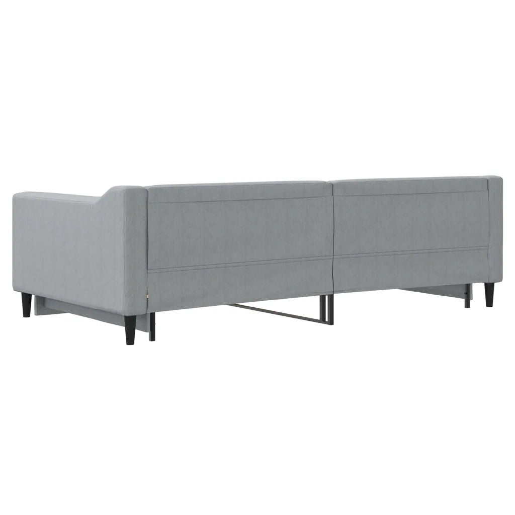 vidaXL Divano Letto con Letto Estraibile Grigio Chiaro 100x200 Tessuto
