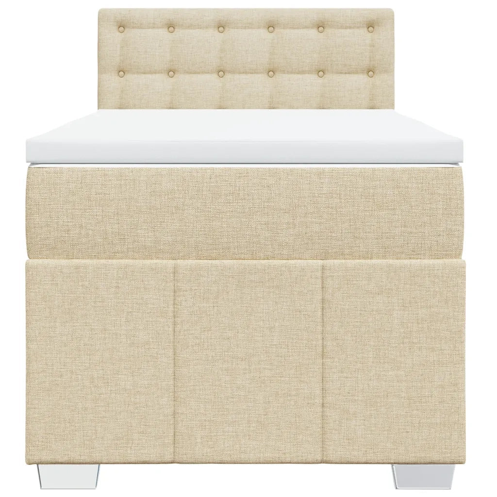 Giroletto a Molle con Materasso Crema 80x200 cm inTessuto 3286914