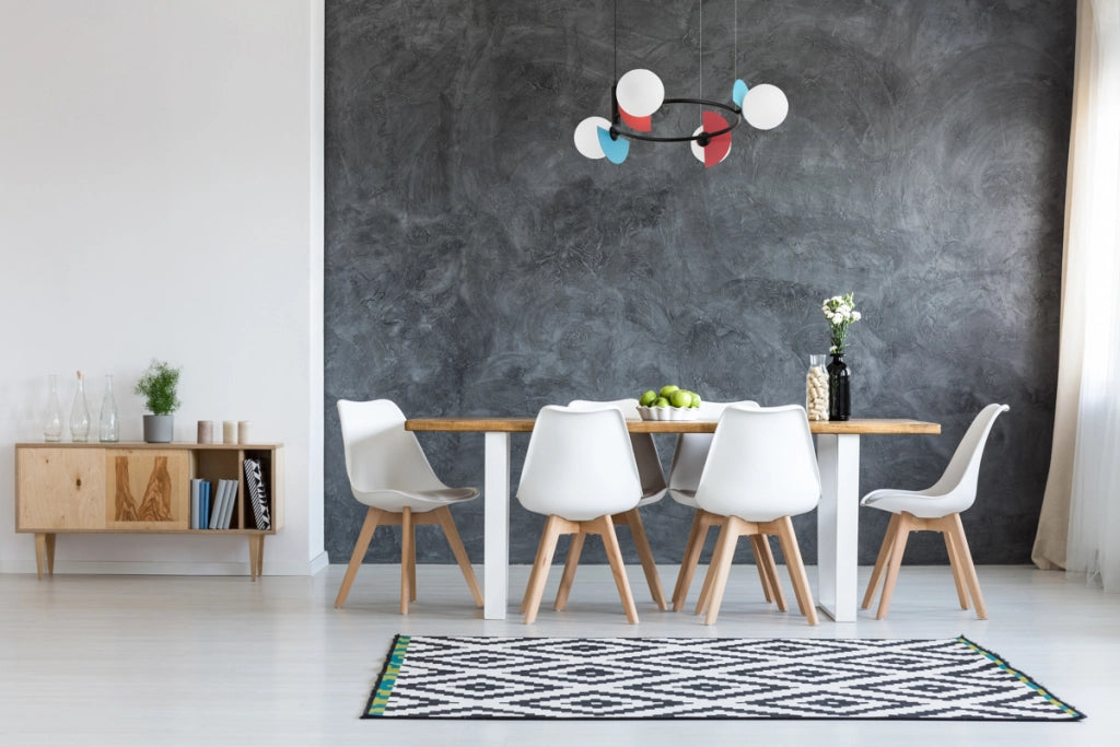 Lampadario Italux NAUTI vetro multicolor 4xG9 Ø62cm