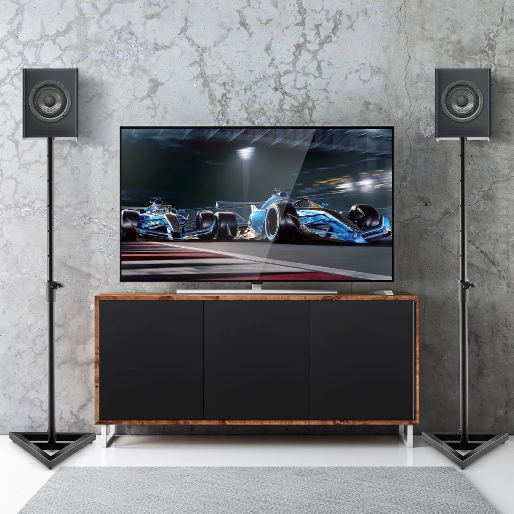 Supporti regolabili per monitor da studio, Supporti per casse regolabili con base triangolare adesivi antiscivolo-Divertimenti musicali