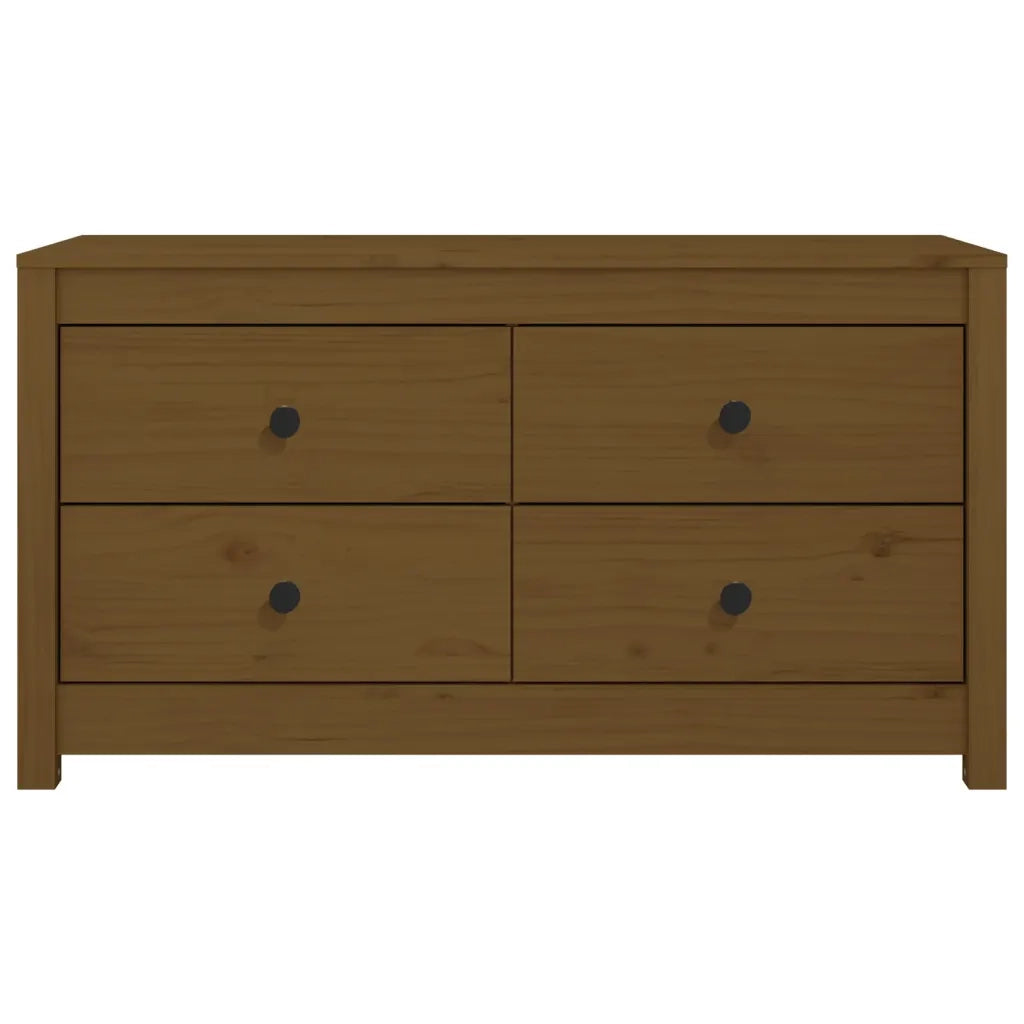 Armadietto Marrone Ambra 100x40x54 cm in Legno Massello di Pino 821777