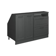 Set di mobili sottotetto Rion Antracite rustico/Antracite 120 cm Set di 2 carcasse armadio profondità 60 cm Vicco