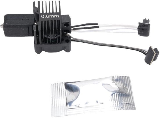 Kit di Hotend Completo - Bocca Integrata 0,6 mm - Acciaio Inox - Alta Pressione Termica - Adatto per PLA/ABS/PETG - Scambio di Calore Efficiente - Nozzle di Stampante 3D
