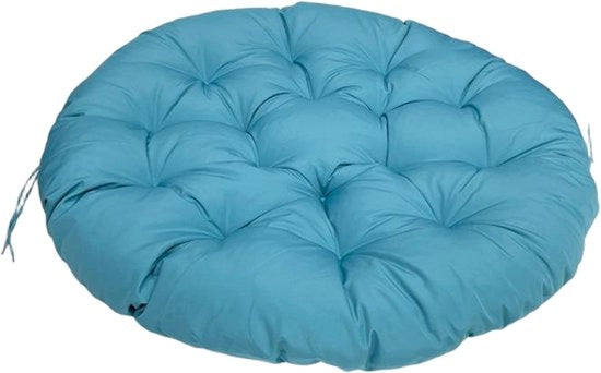Cuscino per Giardino Rond - Cuscino per Sedile - Sedia per Rilassarsi - Impermeabile Ripieno - 50x50cm - Blu