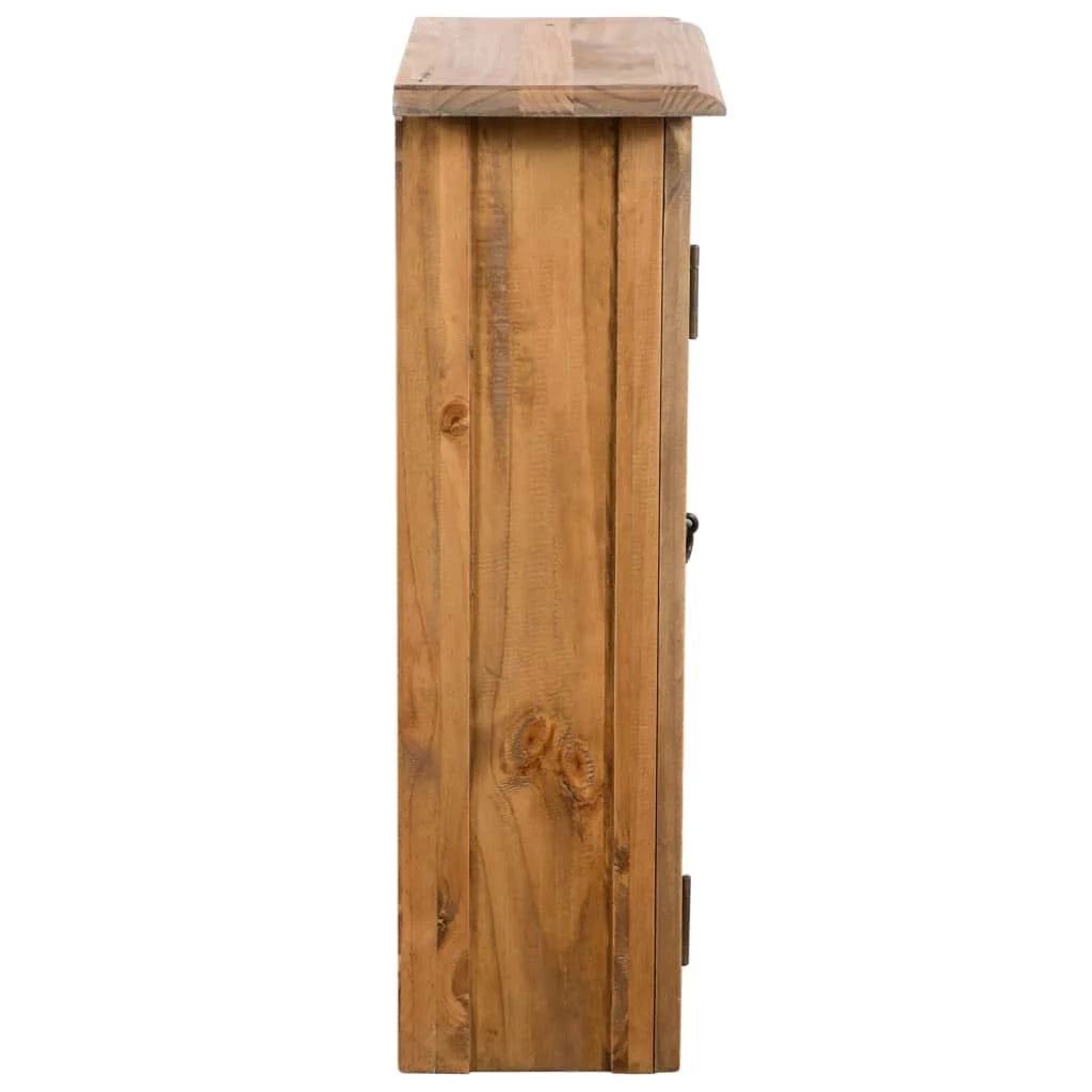 Credenza da bagno mobiletto consolle mobiletto laterale pino massello riciclato 70 cm marrone 4402225