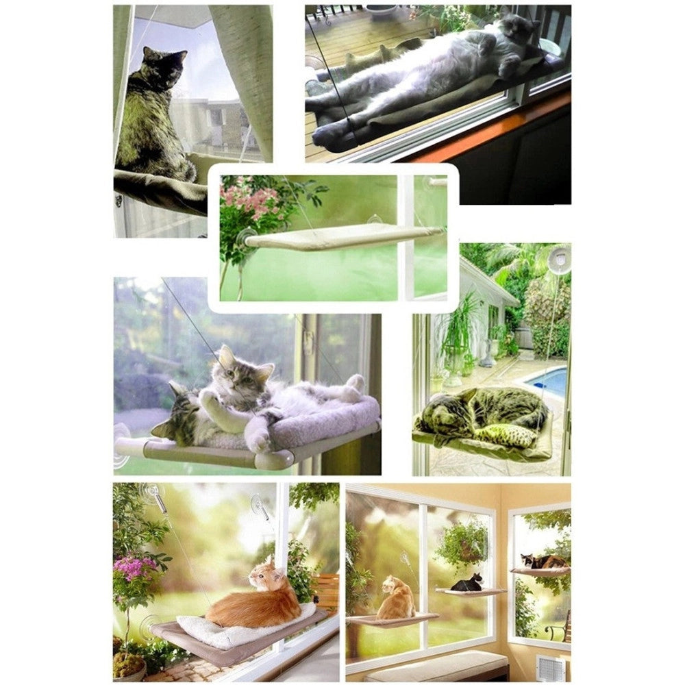 Trade Shop - Lettino Lavabile Per Gatti A Muro Con Ventose 50 X 25 Cm X 7,5 Kg -