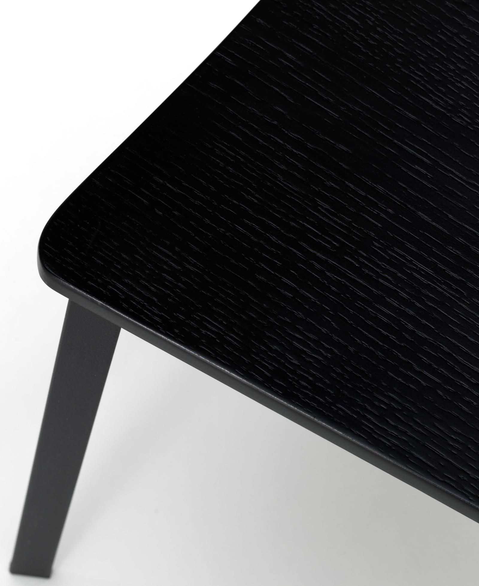 Set 4 Sedie 51x51,5xH82 cm in Legno e Metallo Woody Nero