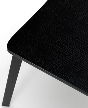 Set 4 Sedie 51x51,5xH82 cm in Legno e Metallo Woody Nero