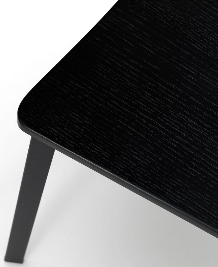 Set 4 Sedie 51x51,5xH82 cm in Legno e Metallo Woody Nero